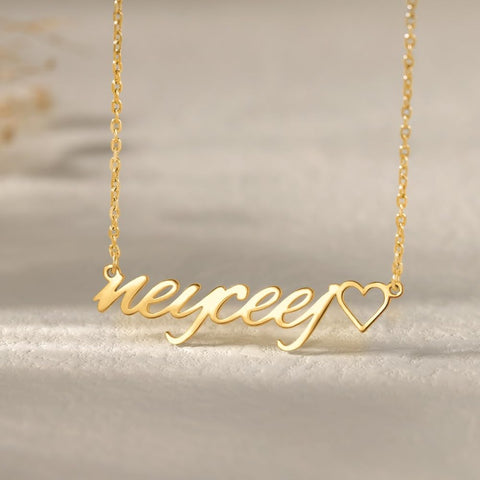 14K Gold Plated Custom Name  Pendant Necklace Gifts for Women