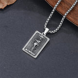Sterling Silver Tarot Card Hecate Athena Artemis Lilith Medusa Goddess Pendant Necklace