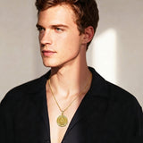 14K Gold Plated Patron Saint Necklace Saint Medal Catholic Amulet Jewelry