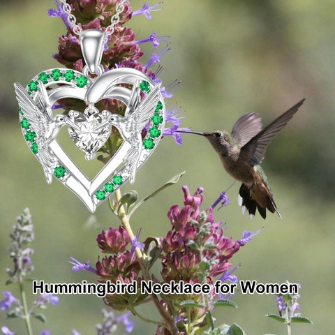 Sterling Silver Heart Bee Dragonfly Butterfly Hummingbird Sunflower Animal Pendant Necklace  Gifts for Christmas