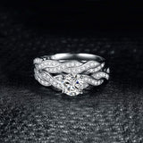14K Gold Plated  1.5CT Cubic Zirconia  Wedding Bands Engagement Rings Promise Rings for Her