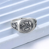 Sterling Silver Gothic Skull  Momento Mori Memento Mori Signet Ring