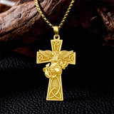 Sterling Silver Marines Cross Pendant Necklace for Men