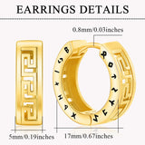 14K Gold Plated  Viking Hoop Earrings