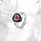 Sterling Silver Personalized Birthstone Engraved High School College Class Ring 2026 Graduation Jewelry
