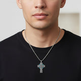 Sterling Silver Cross Pendant Necklace Christian Religious Jewelry Gifts for Anniversary