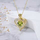 14K Gold Plated 12 Months Birthstone Rose Flower Pendant Necklace Anniversary Birthday Gift