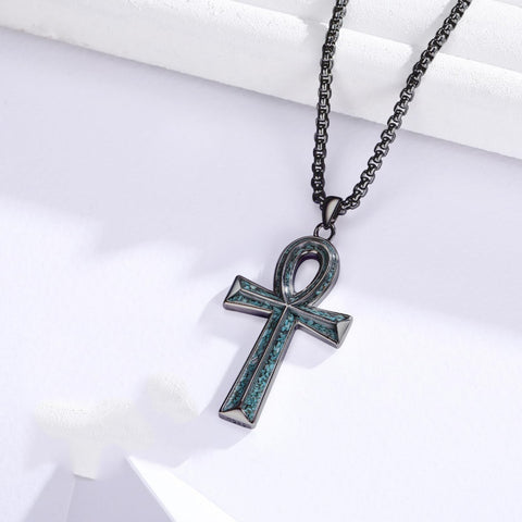 14K Gold Plated Cross Pendant Necklace Protection Jewelry Religious Gift