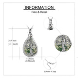 Tree of Life Urn Necklaces for Ashes Sterling Silver Abalone Shell Tree of Life Cremation Jewelry Memory Gift for Women