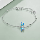 Anklet Sterling Silver Dragonfly Ankle Bracelets Jewelry for Women Girls Gifts