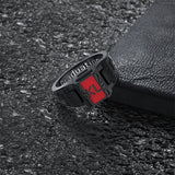 Sterling Silver Custom Patterns Graduation Ring for Men