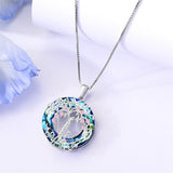 Sterling Silver Crystal Tree of Life Family Pendant Necklace for 1 to 5 Children