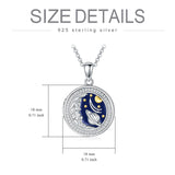 Sterling Silver Personalized Photo &Engraved Round Photo Necklace