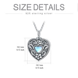 Sterling Silver Crystal Flower  Locket  Urn Necklace for Ashes