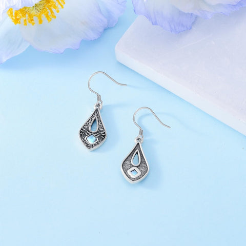 Sterling Silver Moonstone Filigree Bee Dragonfly Hummingbird Butterfly Dangle Earrings for Women Christmas Gift