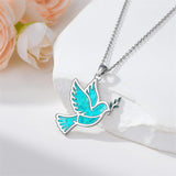 Sterling Silver Dove Hummingbird Red Cardinal Pendant Necklace
