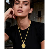Patron Saint Medals Protection  14K Gold Plated Necklace for Men