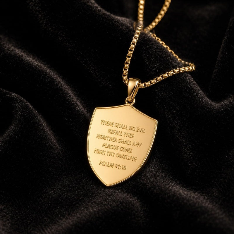 Patron Saint Medal Gold Plated Catholic Pendant Christian Religious Necklace Amulet Jewelry