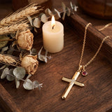 10K 14K 18K Gold Cross Pendant Necklace Religious Jewelry Gifts for Men and Women