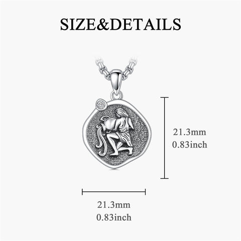 Sterling Silver Zodiac Constellation Pendant Necklace