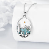 Mountain Necklace for Women  Silver Nature Necklace Jewelry Gift for Skiers, Hikers, Campers, Climbers and Nature Lovers