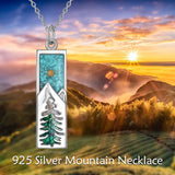 Mountain Necklace for Women  Silver Nature Necklace Jewelry Gift for Skiers, Hikers, Campers, Climbers and Nature Lovers