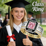 Sterling Silver Personalized Birthstone Class Ring Graduation Gifts for Women