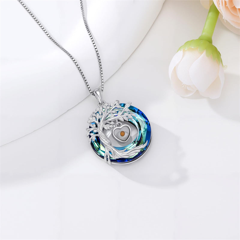 Sterling Silver Mustard Seed Black Cat Hummingbird Cross and Mountain Mountain Turquoise Sun and Moon Pendant Necklace