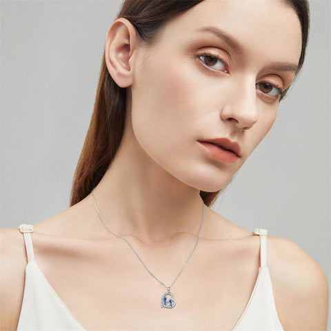 Sterling Silver Blue Jay Eagle Phoenix Owl Pendant Necklace for Women