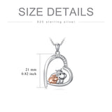 Sterling Silver Cubic Zirconia Hippo Pendant Necklace