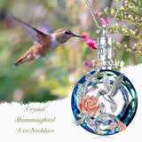Sterling Silver Cross Hummingbird Cardinal  Rose Sunflower Urn  Necklace for Ashes Cremation Jewelry