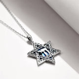 Sterling Silver Star of David Cross Peace Sign Tree of Life Star Pendant Necklace