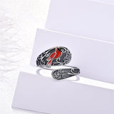 Sterling Silver Cardinal Vintage Spoon  Ring