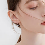 Leverback Earring for Women Sterling Silver Dangle Drop Hoop Earrings for Women Teens Birthday Anniversary