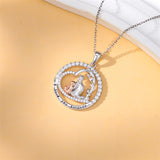 Sterling Silver Mother Daughter Father Daughter Sister Pendant Necklace Family Jewelry for Christmas Mother's Day