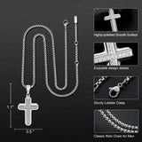14K Gold Plated Cubic Zirconia Cross Necklace