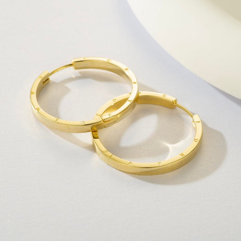 14K Gold Plated  Hoop Earrings for Women