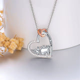 Sterling Silver Mama Bear with 1 2 3 4 5 Cubs Pendant Necklace