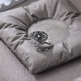 Sterling SilverJesus Cross Bee Cross  Dragonfly Cross Moonstone Sunflower Tree of Life Sunflower Adjustable Spoon Ring