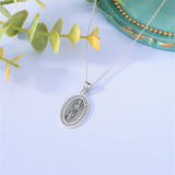 Sterling Silver Medusa Triple Moon Goddess Athena Pendant Necklace for Women