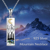 Mountain Necklace for Women  Silver Nature Necklace Jewelry Gift for Skiers, Hikers, Campers, Climbers and Nature Lovers