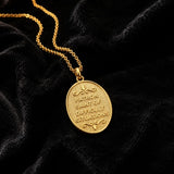 Patron Saint Medal Gold Plated Catholic Pendant Christian Religious Necklace Amulet Jewelry
