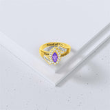 Sterling Silver 10K 14K 18K Gold Personalized Engraving Birthstone Class Ring for High School and College Graduates