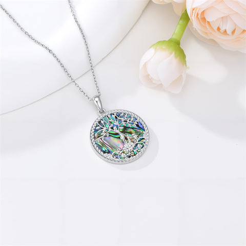 Sterling Silver Tree of Life Necklace Mother Daughter Mother Son Pendant Necklace Gift for Mother's Day Christmas