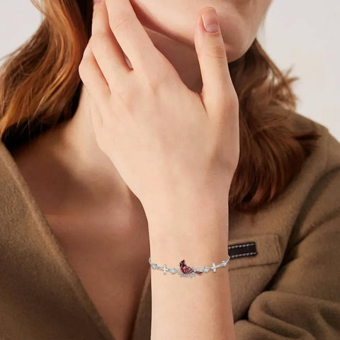 Sterling Silver Dragonfly Butterfly Cardinal Hummingbird Jesus Fish Lotus Daisy Sunflower Rose Faith Cross Bracelet