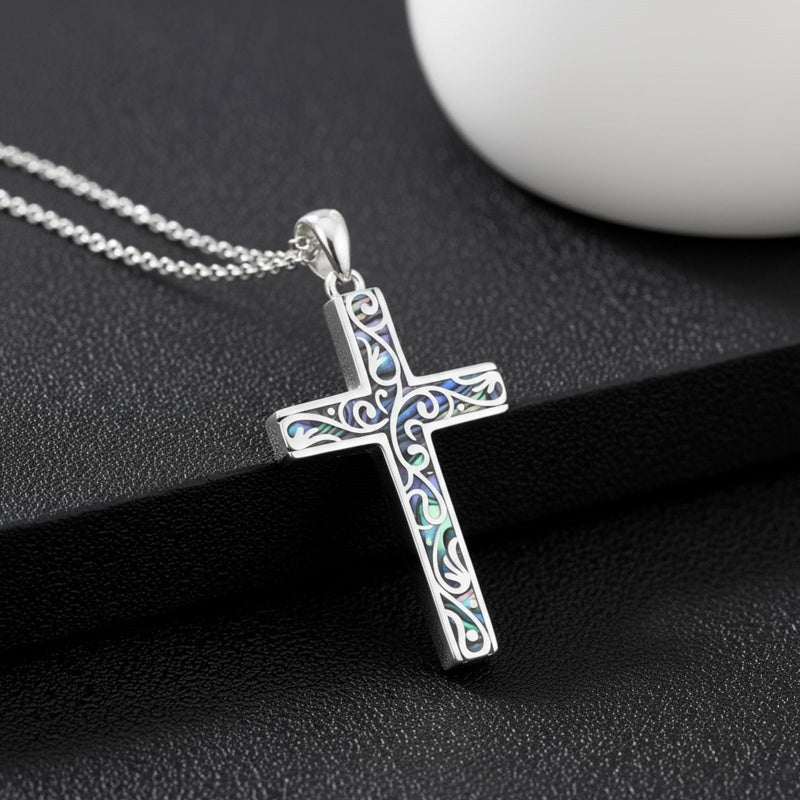 Sterling Silver Cross Pendant Necklace Christian Religious Jewelry Gifts for Anniversary