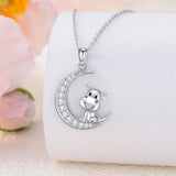 Sterling Silver Cubic Zirconia Hippo Pendant Necklace