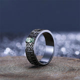 Sterling Silver 10K 14K 18K Gold Natural Leaf  Moss Agate Engagement Anniversary Couple Ring Sets