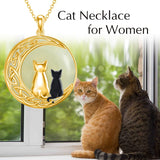 14K Gold Plated Natural Jade Hummingbird Cat Dragonfly Butterfly Bee Pendant Necklace for Women