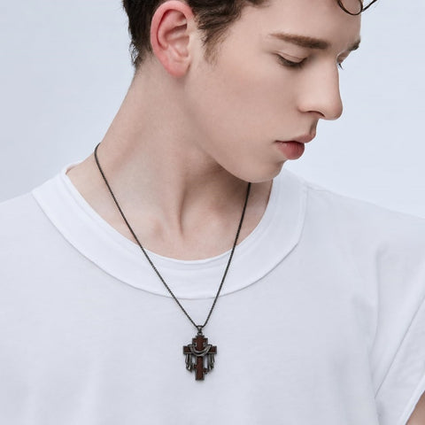 Sterling Silver Cross Pendant Necklace Christian Religious Jewelry Gifts for Anniversary